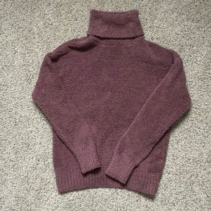 Purple Fluffy Turtleneck